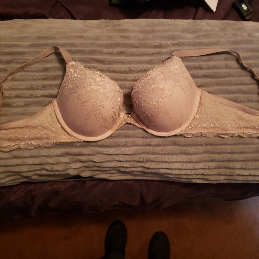 NWOT maidenform 38B push up,lace,pink-lilac bra